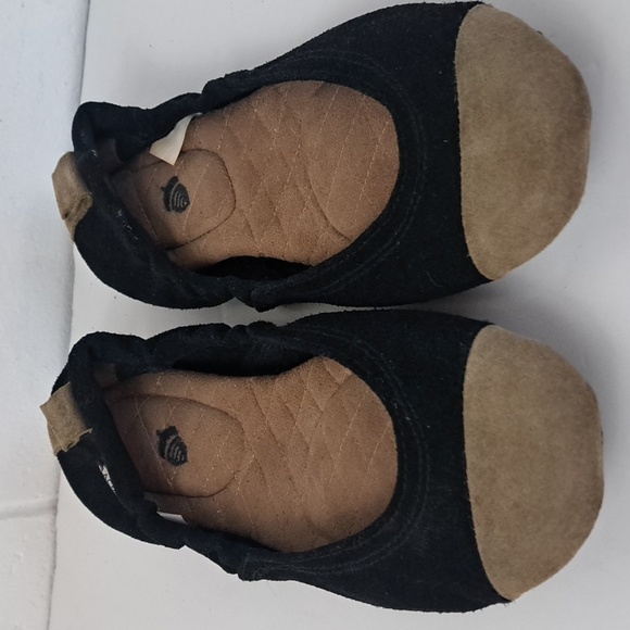 Acorn suede slip on ballet flats contrast toe cap elastic stretch heel sz8 - Picture 2 of 12